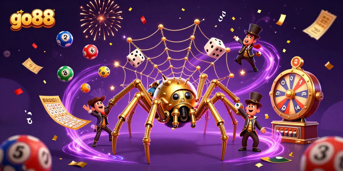 Engage with go88's thrilling online gaming experience through a vibrant, dynamic illustration.