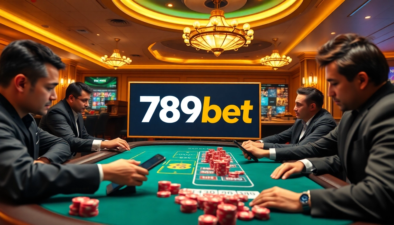 Engaging gameplay at 789bet casino with vibrant poker chips and a luxurious atmosphere.