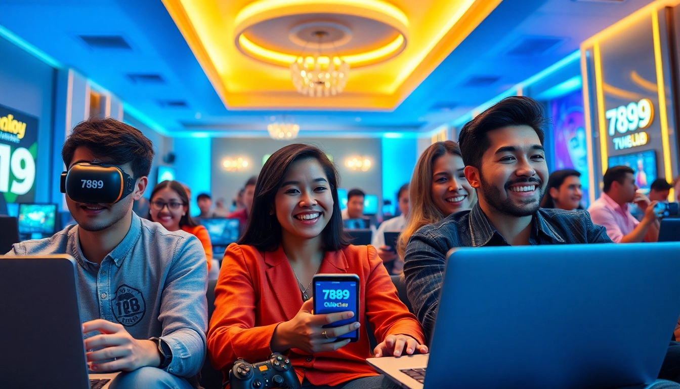 Engaging players enjoying diverse games at 789club đánh giá in a vibrant online gaming environment.