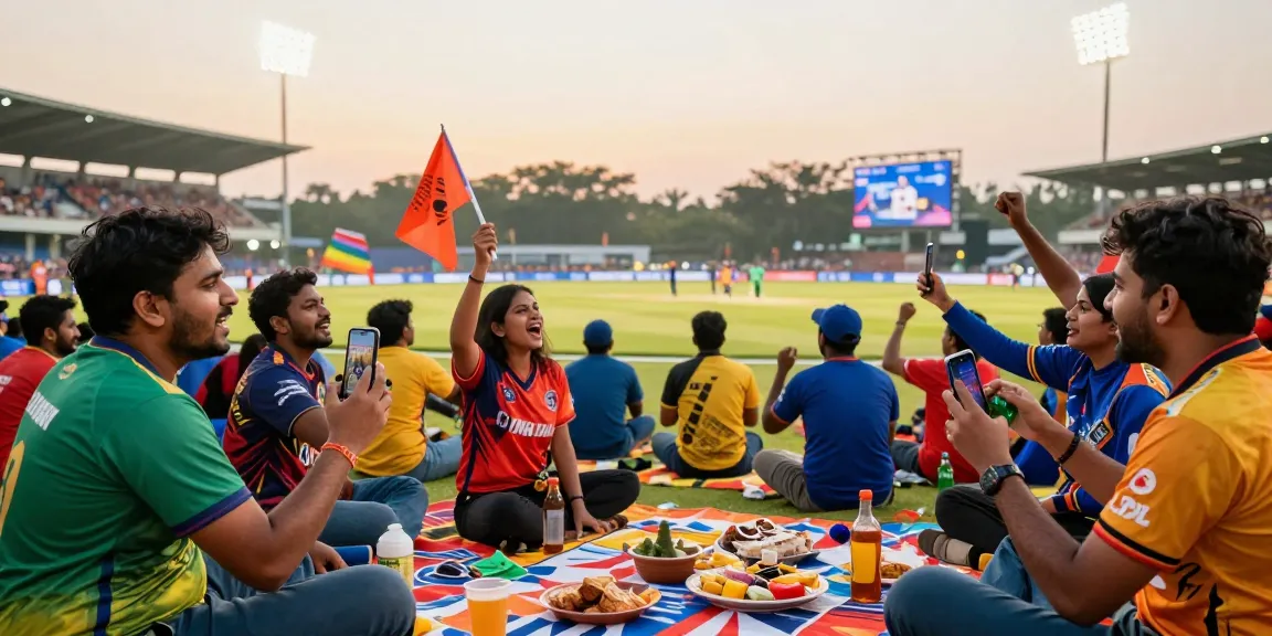 Fans enjoying IPL cricket while using Pikashow APK download for live streaming.