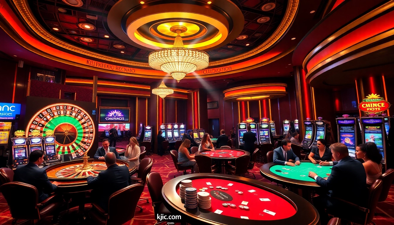 Gamble strategically at a luxurious casino table ambiance on kjc.com.