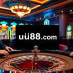 Players enjoying a thrilling roulette game at uu88.com casino, showcasing excitement and luxury.