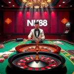 Experience the excitement of NK88 with vibrant poker tables and engaging casino visuals.