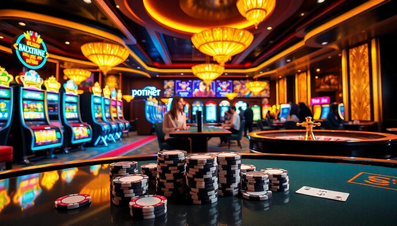 Experience the excitement of gambling at uu88vn.com with vibrant slot machines and poker tables.