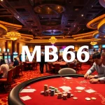 Enjoying a high-stakes game at MB66 Casino with vibrant tables and excited players.