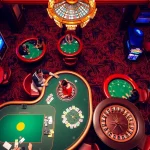 Experience nk88 bio with exciting casino games featuring vibrant poker tables and slot machines.