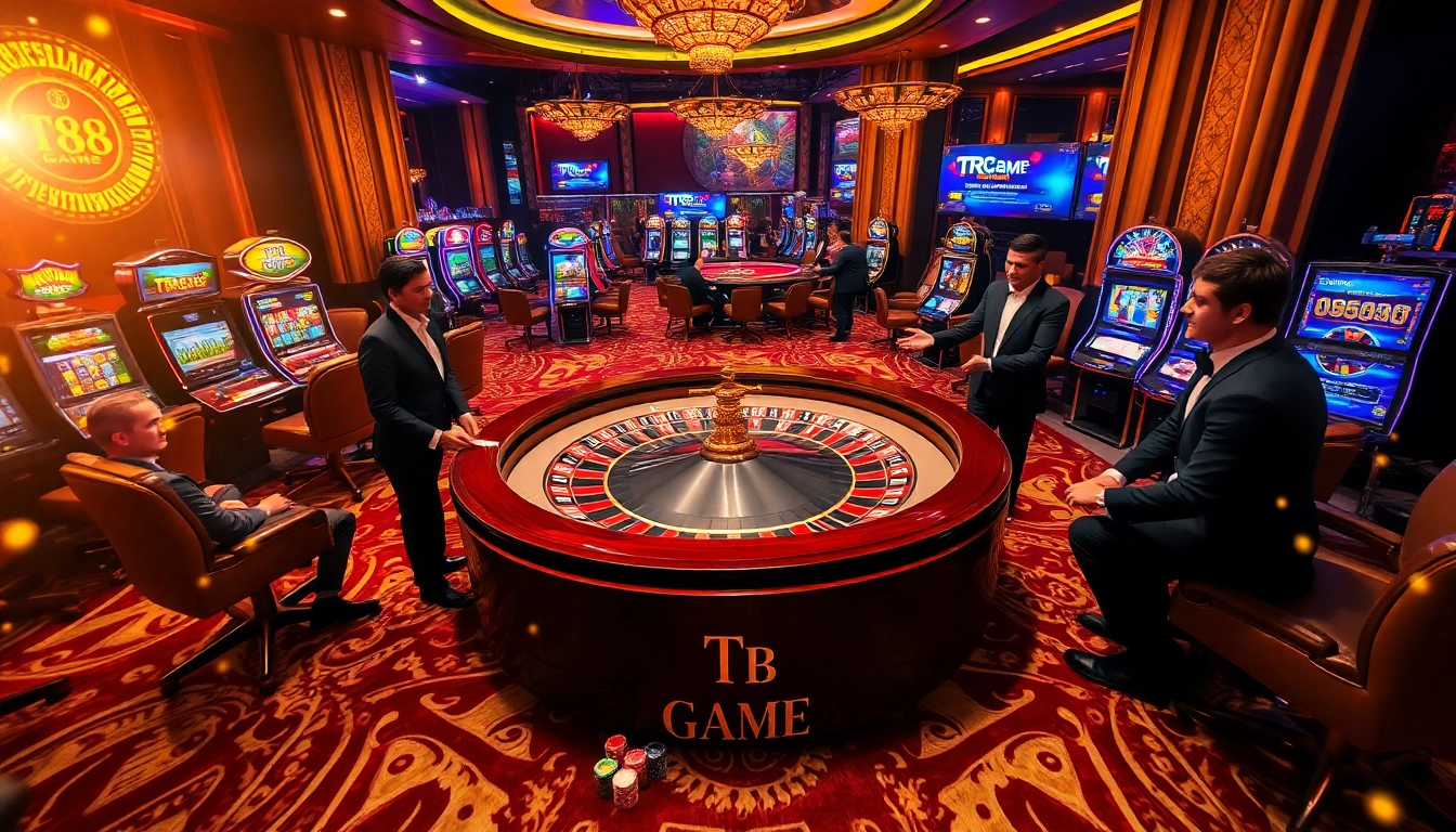 Engage with the TR88 GAME as players place thrilling bets at an elegant casino.