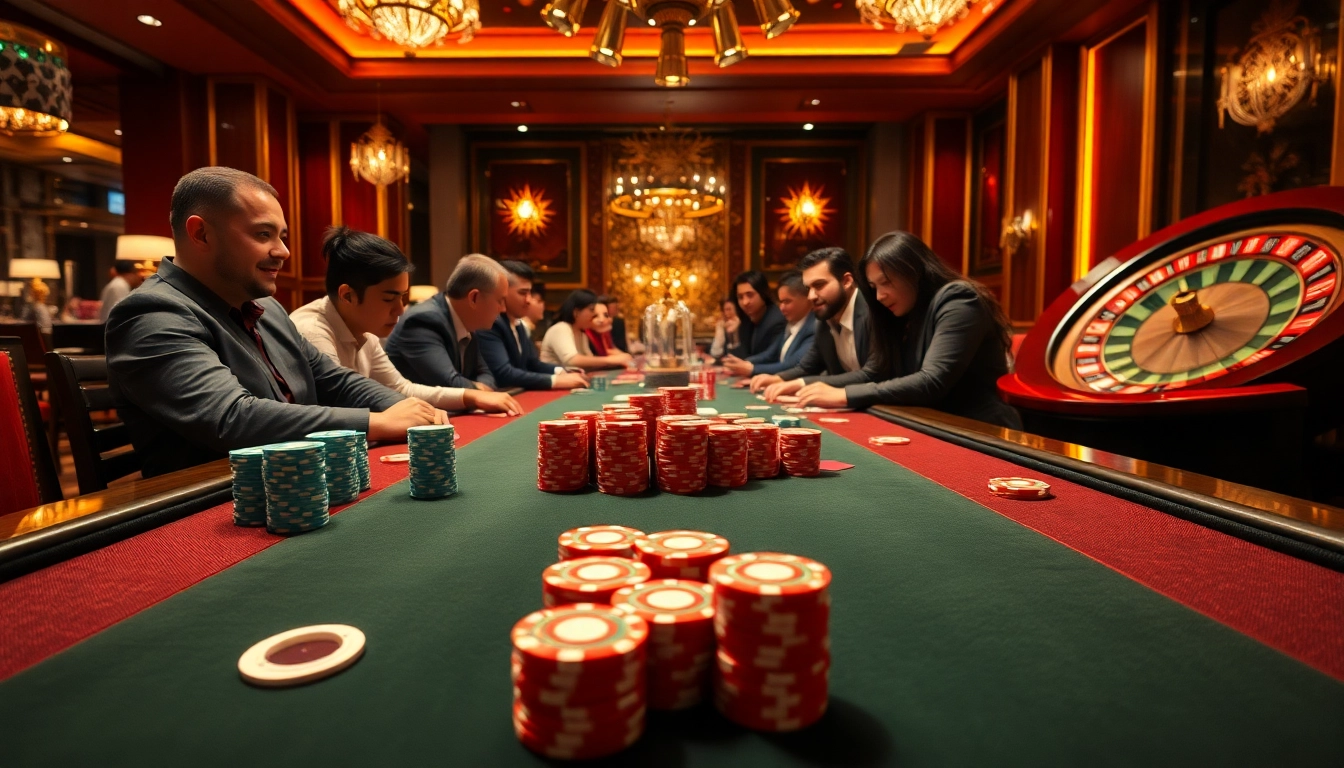 Experience high-stakes poker action at https://99okwin.live with colorful chips and cards on a vibrant table.