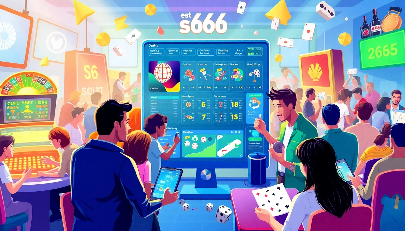 Exciting depiction of online gambling experience at s666.nyc showcasing diverse casino games and sports betting options.