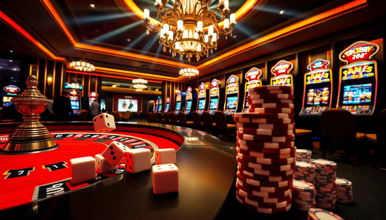 Experience the thrilling atmosphere of Typhu88 with vibrant casino elements and dynamic gameplay.