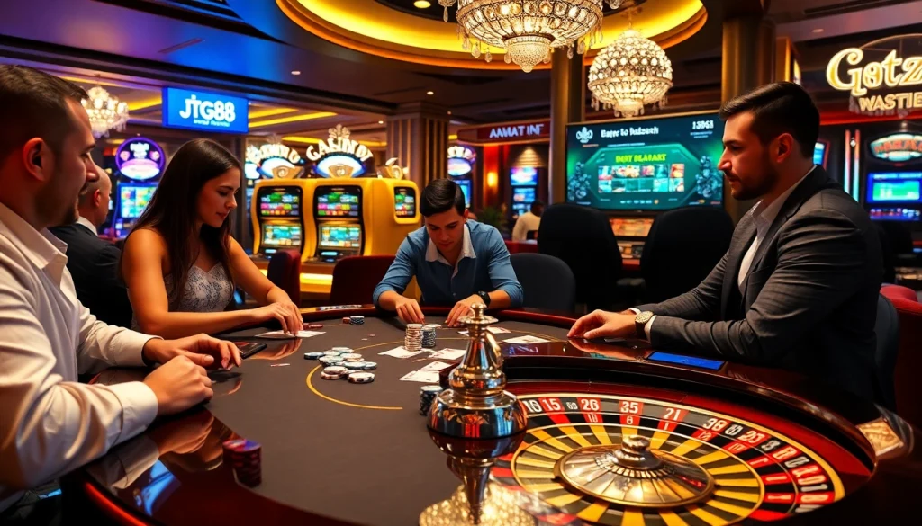 Experience the excitement of gambling at https://jtg88.com/ with vibrant casino tables and thrilling games.