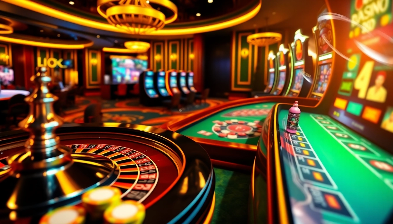 Experience the excitement of lu88 with vibrant casino visuals and engaging gaming elements.