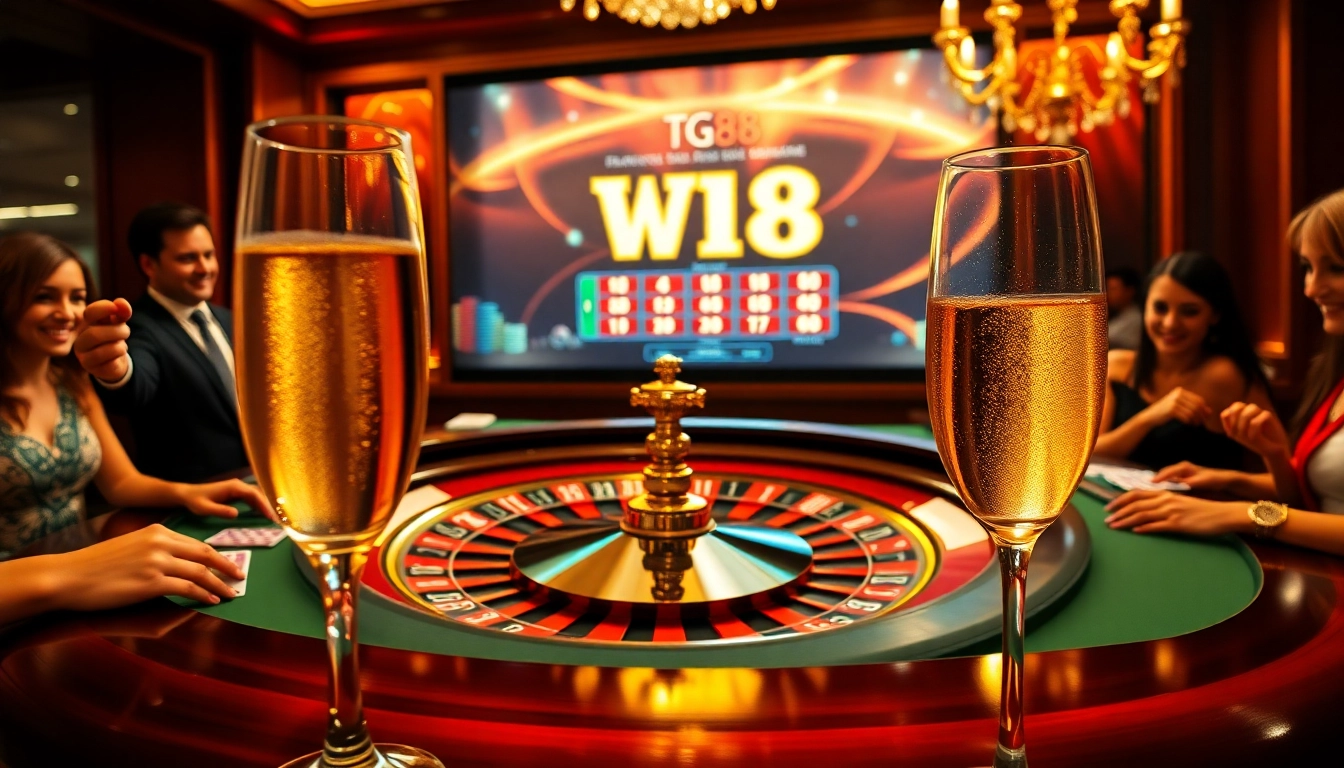 Players enjoying a thrilling game of roulette, exemplifying the excitement of tg88 win in online gambling.