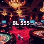 Experience the thrill of high-stakes gaming at BL555's luxurious casino tables.