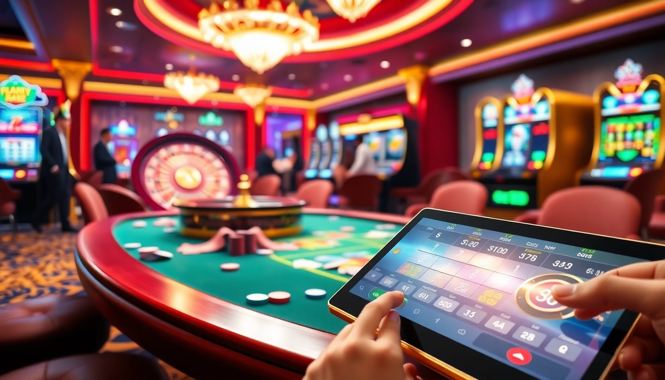 Exciting players at the hello88 casino table engaging in thrilling gambling activities.