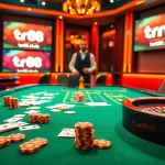 Experience the thrills at tr88.study with an inviting casino scene featuring poker elements.