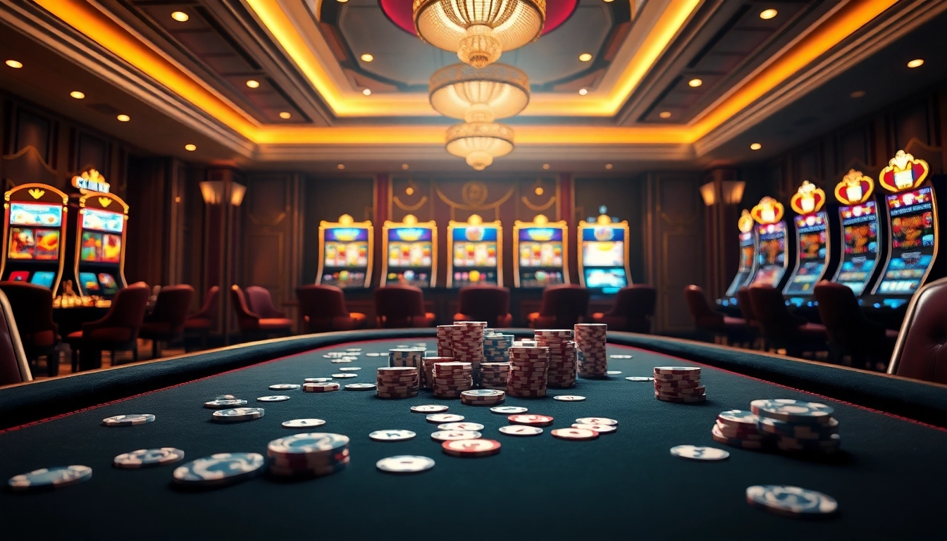 Experience the excitement of online gambling with https://lucky88ai.net/'s vibrant casino scene featuring poker and slot machines.