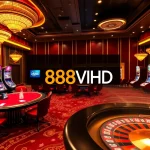 Players engaging in thrilling poker at 888VND online casino interface, showcasing excitement.