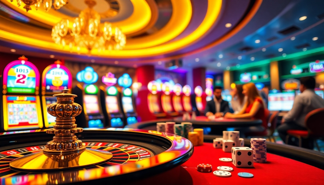 Experience the thrill of gambling at https://f168.sarl/ with vibrant casino scenes like poker tables and roulette.
