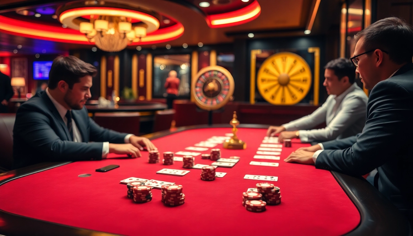 Engaging poker game at a luxurious casino featured on https://8xx.golf/, showcasing excitement and professionalism.