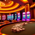 Experience excitement at 8kbet's poker table with vibrant chips and dramatic lighting.