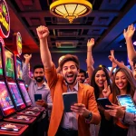 Exciting online casino gaming scene at https://impactxoft.com with players celebrating wins.