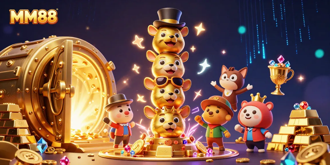 Engage with MM88's vibrant casino atmosphere featuring a totem and treasure details.